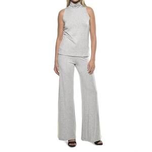 NEW JULIAN CHANG omega wide leg pants in grey